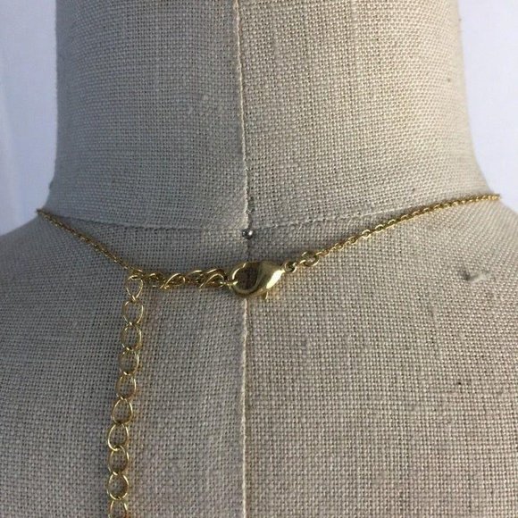 Gold Tone Cubic Zirconia Necklace - Picture 5 of 5